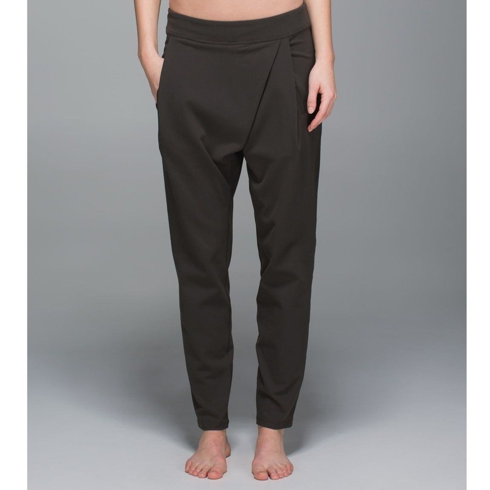 Lululemon Women's Yogini Trouser Pant Dark Wren‎ Stretch Loose Fit Size 8